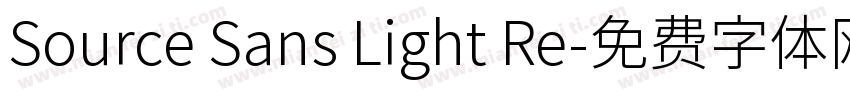 Source Sans Light Re字体转换